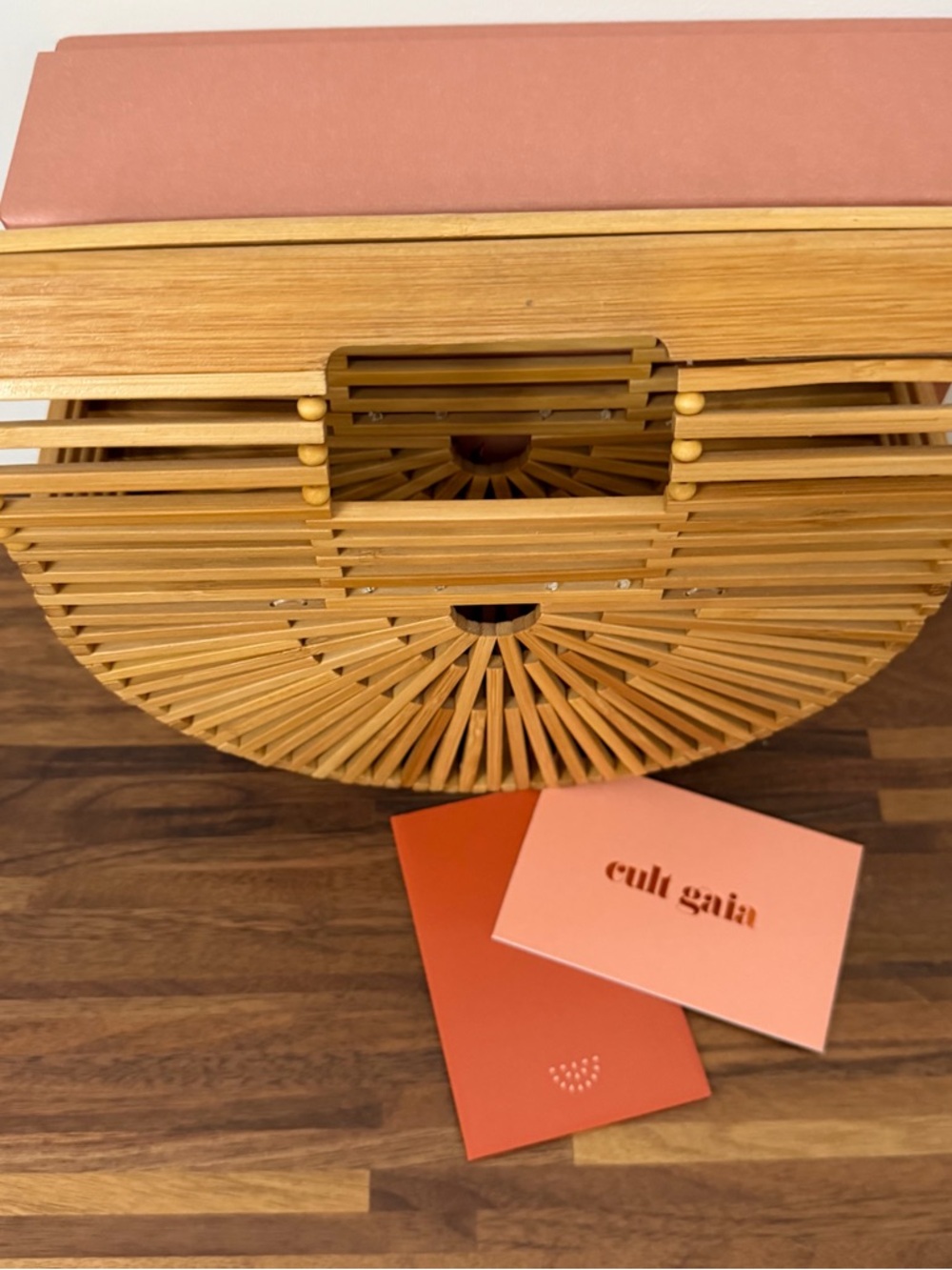 Cult Gaia bamboo Ark Small Bag with Pink Branded Box - Picture 3 of 12